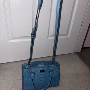 Michael Kors Textured Blue Crossbody Bag